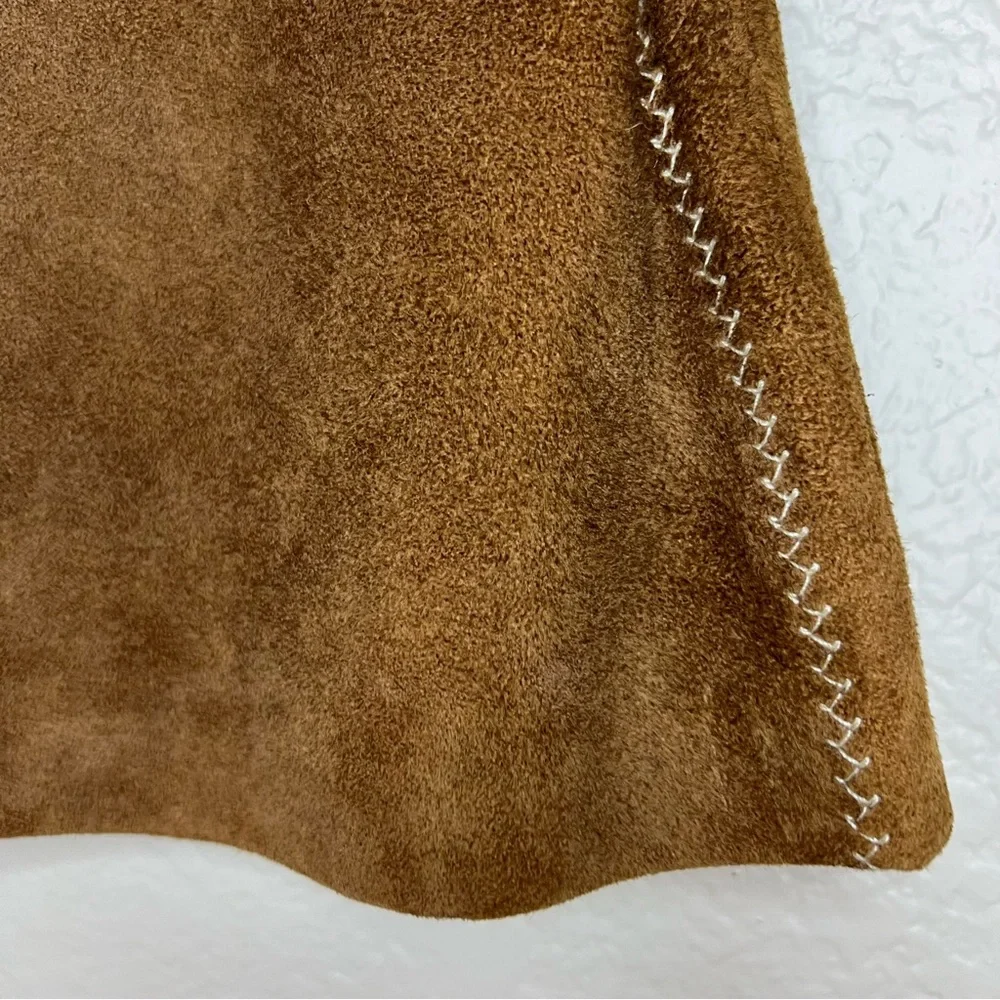 H. MOSER & CIE SUEDE LEATHER SKIRT BRAUN FOR TODLER GIRL NEW 4T/5T NWOT
